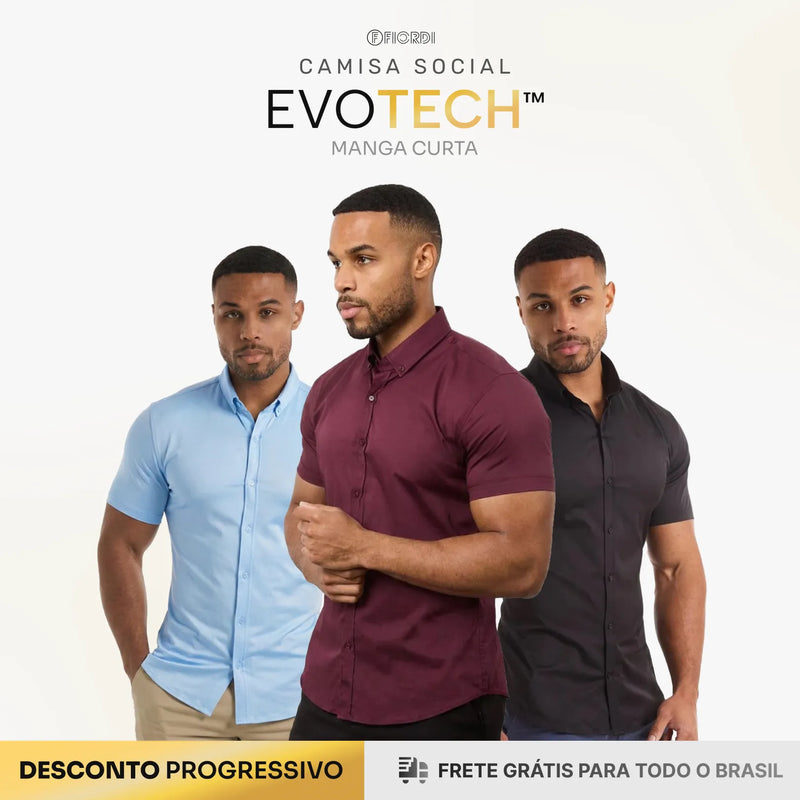 Camisa Social EvoTech™ - Manga Curta